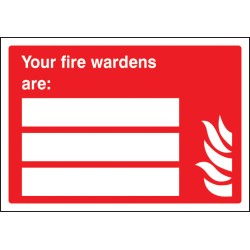 Your Fire Wardens Are (Space for 3 People)