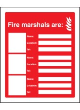 Fire Marshals Are (3 Names - Locations and Numbers)