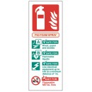 P50 Foam Spray Fire Extinguisher Identification