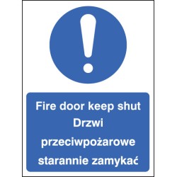 Fire Door Keep Shut (English / Polish)