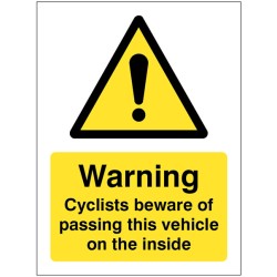 Cyclists Beware of Passing this Vehicle On the Inside