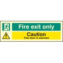 Fire Exit Only Caution - this Door Is Alarmed