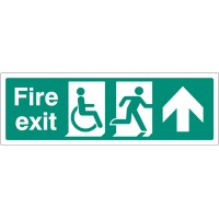 Disabled Fire Exit - Arrow Up / Straight On