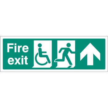 Disabled Fire Exit - Arrow Up / Straight On