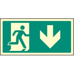 Intermediate Fire Exit Marker - Arrow Down