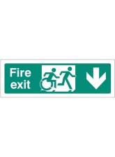 Inclusive Disabled Fire Exit Design - Arrow Down