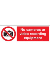 No Cameras Or Video Recording Equipment