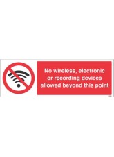 No Wireless Electronic or Recording Devices 