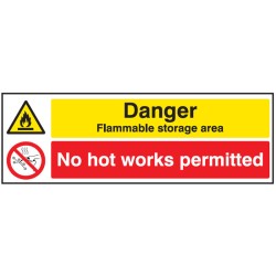 Danger - Flammable Storage Area - No Hot Works Permitted