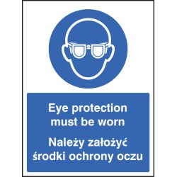 Eye Protection Must be Worn (English / Polish)