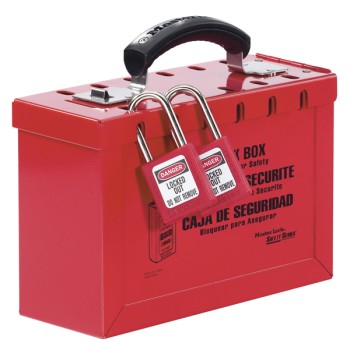 Portable Group Lockout Box- ReD