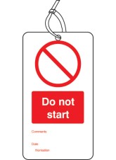 10 x Do Not Start - Double Sided Tags