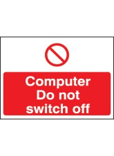 Computer Do Not Switch Off Label - 35 x 25mm