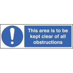 This Area Is to be Kept Clear of All Obstructions