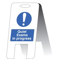 Quiet Exams in Progress - Lightweight Self Standing Sign