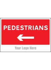 Pedestrians - Arrow Left - Site Saver Sign
