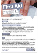 First Aid Resuscitation for Children - Poster