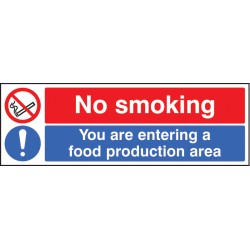 No Smoking You Are Entering a Food Production Area