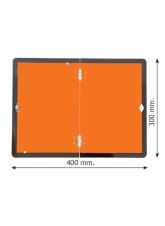 Folding Hazard Warning - Vehicle Plate - Reflective Aluminium - 400 x 300mm 