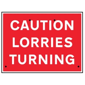 Re-Flex Sign - Caution - Lorries Turning