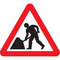 Fold Up Sign - Men At Work Symbol - 600mm Triangle Sign