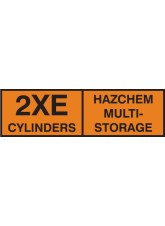 2XE Multi Cylinder Storage Placard