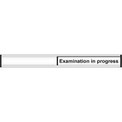 Examination in Progress Door Slider