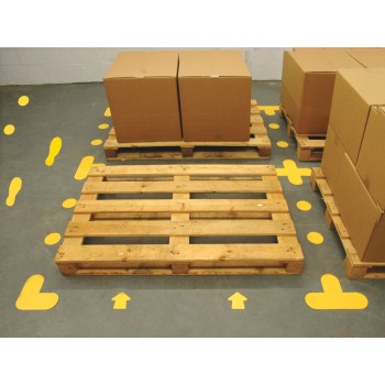 Feet - Yellow Floor Markers (Pack of 10)