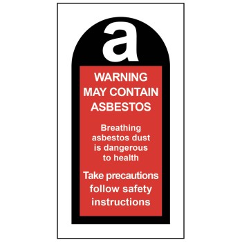 May Contain Asbestos Labels (Roll of 100)