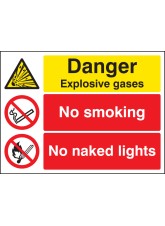 Danger - Explosive Gases No Smoking No Naked Lights