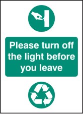 Please Turn Off Light Before You Leave