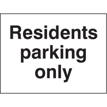 Residents Parking Only