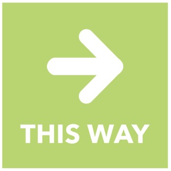 This Way - Arrow Right - Green Floor Graphic