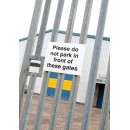 Please Do Not Park in Front of these Gates